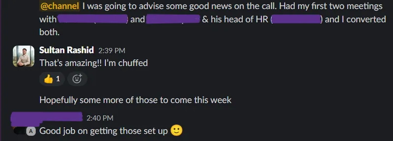 Client message screenshot