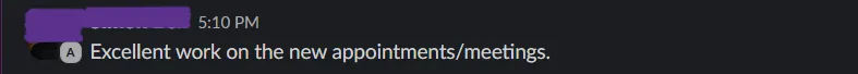Client message screenshot