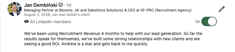 Client message screenshot