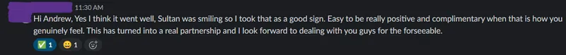 Client message screenshot