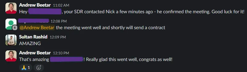 Client message screenshot