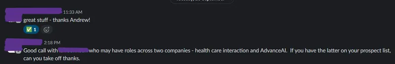 Client message screenshot