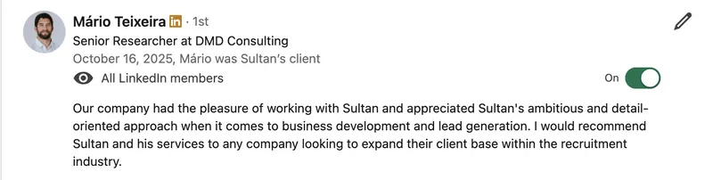 Client message screenshot