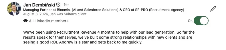 Client message screenshot