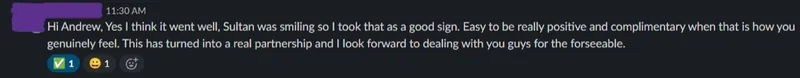 Client message screenshot