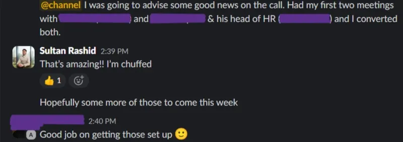 Client message screenshot