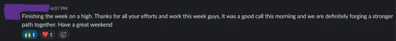 Client message screenshot