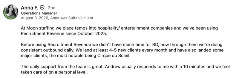 Client message screenshot