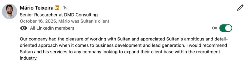 Client message screenshot
