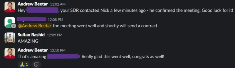 Client message screenshot