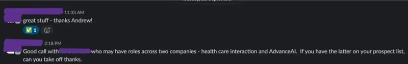 Client message screenshot